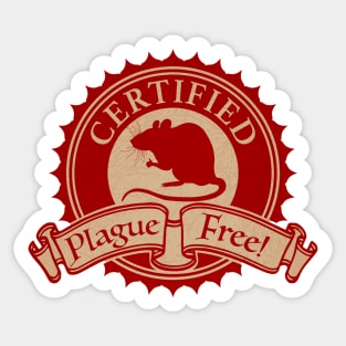 Plague Free Lable Sticker